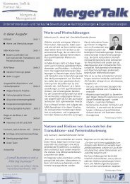 MergerTalk 2006 - Kurmann Partners AG