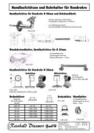 Handlaufstützen und Rohrhalter für Rundrohre - Diessner GmbH