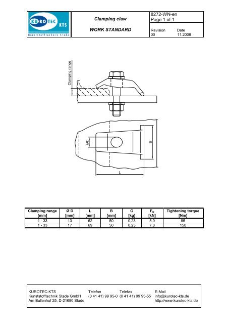 work standard - Kurotec