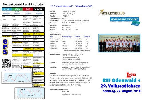 RTF Odenwald + - Athletik Club 1892 Weinheim eV