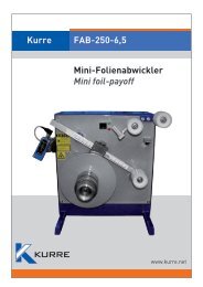 Kurre Mini-Folienabwickler Mini foil-payoff FAB-250-6,5 - Kurre.net