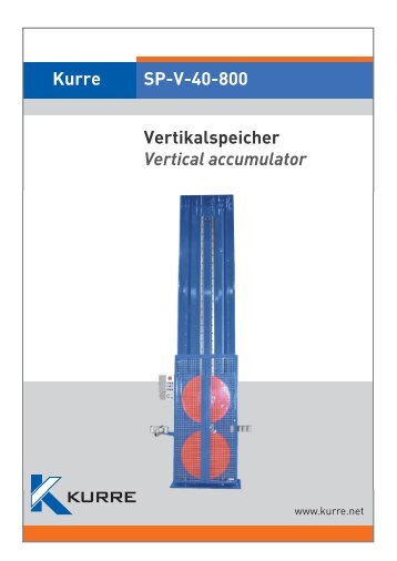 Kurre Vertikalspeicher Vertical accumulator SP-V-40-800