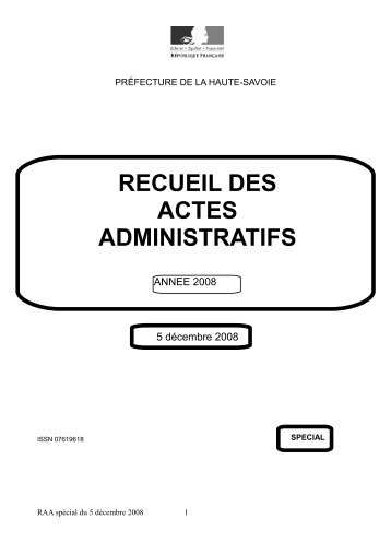 recueil des actes administratifs - Les services de l'État en Haute ...