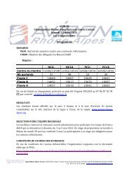 Programme - Ligue Rhône-Alpes des sociétés d'aviron