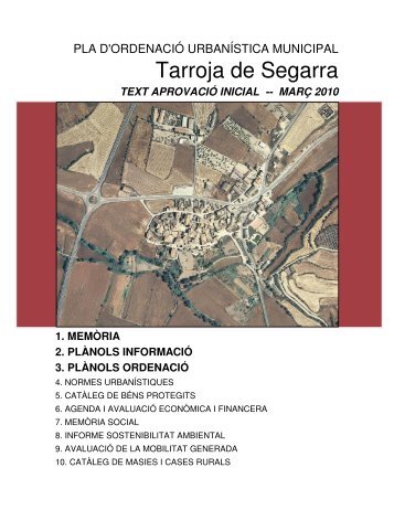 01. Memòria inicial - Consell Comarcal de la Segarra