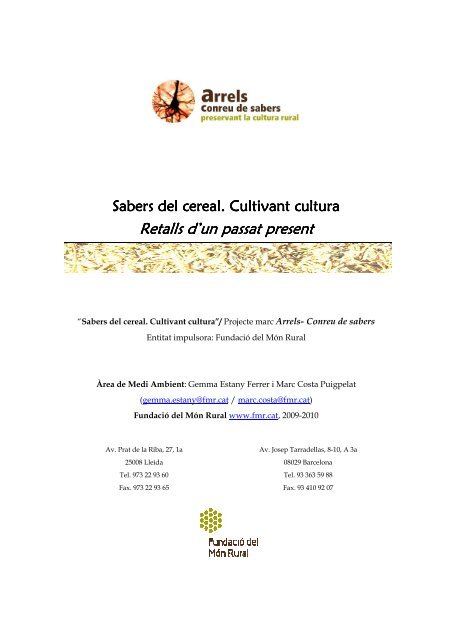 Projecte Sabers Cereals_def_web - Fundació del Món Rural