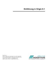 Einführung in Origin 8.1