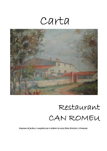 la carta restaurant can romeu