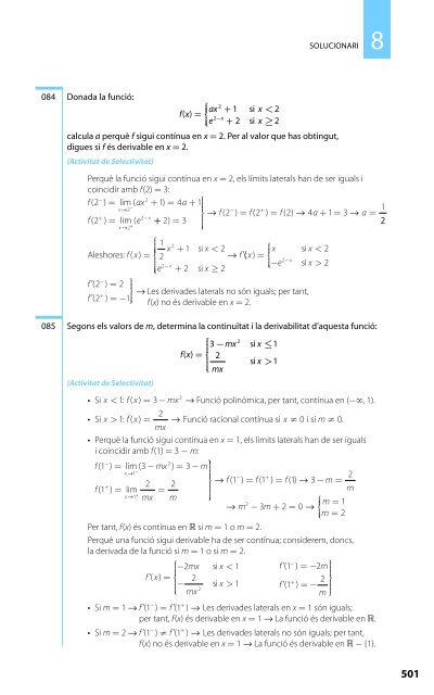 Derivada d'una funció. Càlcul de derivades - matessantboianes