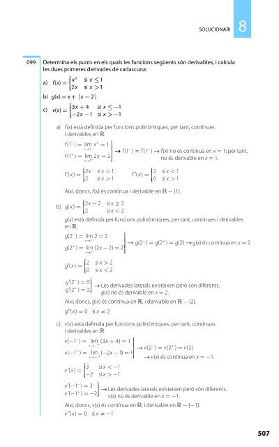 Derivada d'una funció. Càlcul de derivades - matessantboianes