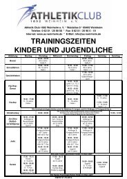 KINDER UND JUGENDLICHE - Athletik Club 1892 Weinheim eV