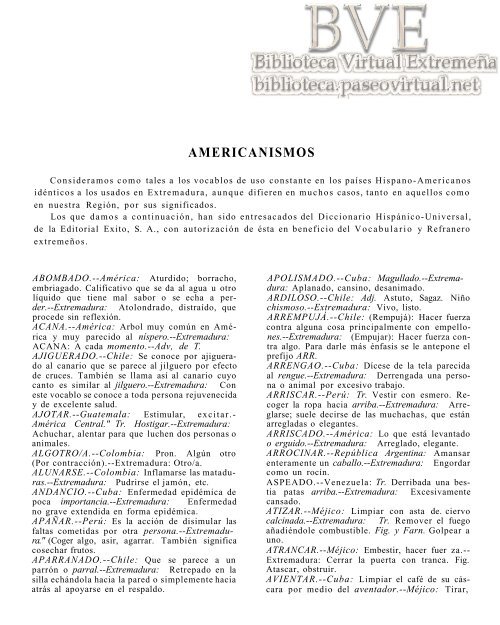 Habla Popular de Extremadura - Vocabulario (120 Kb)