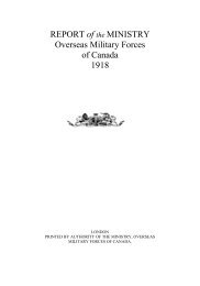 Report of the Ministry Overseas Military Forces of Canada, 1918, 1919
