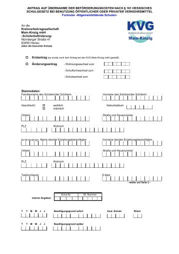 Allgemeinbildende Schulen - Kreisverkehrsgesellschaft Main-Kinzig ...