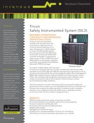 Tricon Safety Instrumented System (SIL3) - Invensys Operations ...