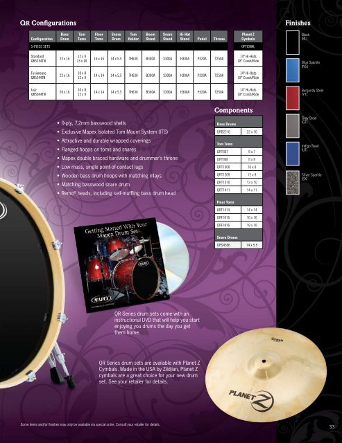 Drum and Hardware Catalog 2009 - Mapex Drums - USA