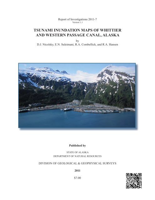 tsunami inundation maps of whittier and western passage canal ...