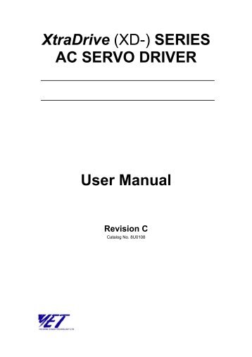XtraDrive (XD-) SERIES AC SERVO DRIVER User Manual