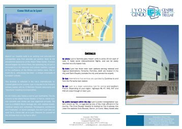 brochure fellows english - centre Albert-Trillat