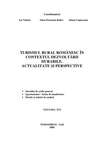 volum 16-2009.pdf - Conferinta Internationala Turismul Rural ...