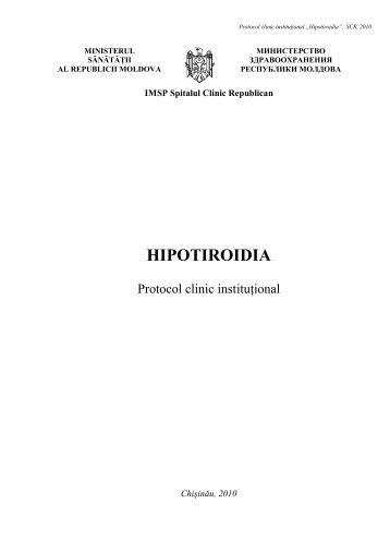 Hipotiroida - Spitalul Clinic Republican