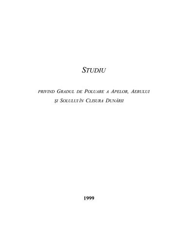 STUDIU - Asociaţia Speologică Exploratorii Reşiţa