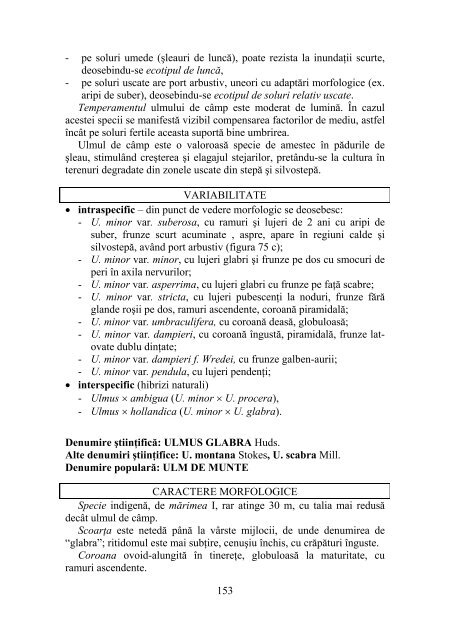 DENDROLOGIE - Facultatea de Silvicultura Suceava - Universitatea ...