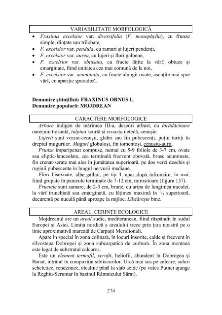 DENDROLOGIE - Facultatea de Silvicultura Suceava - Universitatea ...