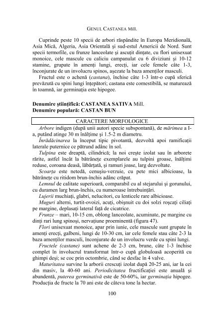 DENDROLOGIE - Facultatea de Silvicultura Suceava - Universitatea ...