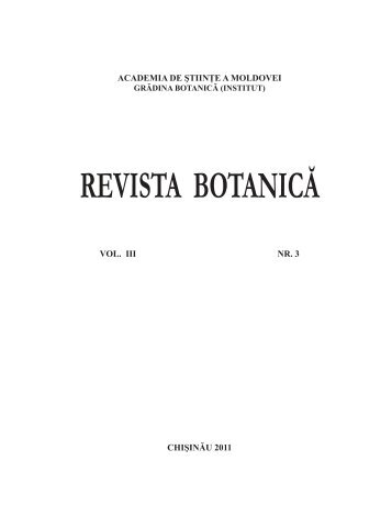 Revista Botanica 3 2011 - Baza de date a revistelor ştiinţifice ...