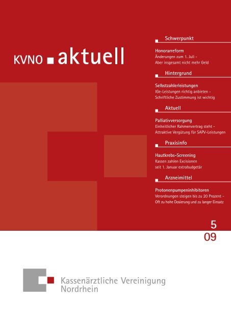 KVNO aktuell 5 2009 - Kassenärztliche Vereinigung Nordrhein