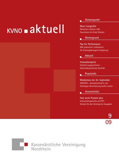 KVNO aktuell 9 2009 - Kassenärztliche Vereinigung Nordrhein