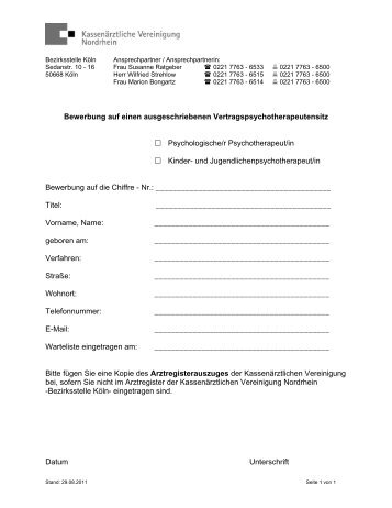 PDF, 30 KB - Kassenärztliche Vereinigung Nordrhein