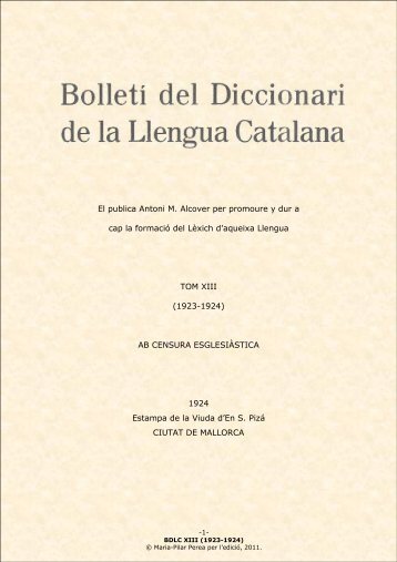 BDLC XIII - Institut d'Estudis Catalans