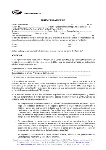 El Contrato de Asistencia 2008-09 - Font Picant