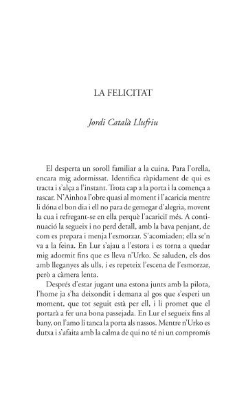 LA FELICITAT Jordi Català Llufriu - Tinet