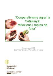 “Cooperativisme agrari a Catalunya: reflexions i reptes de futur”