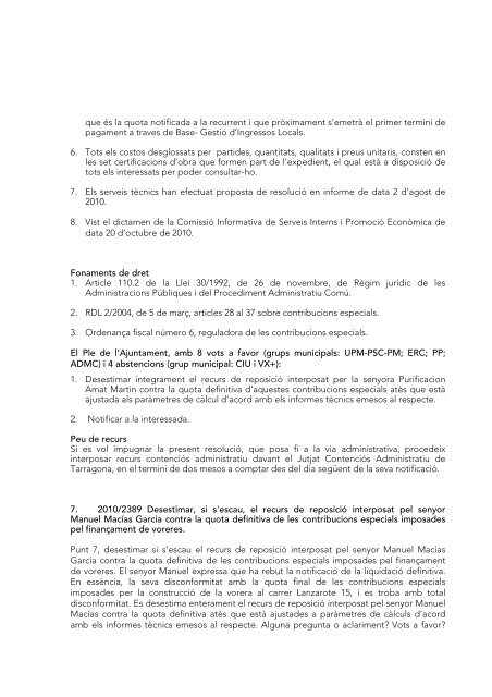 Acta de la sessió - Ajuntament de Mont-roig del Camp