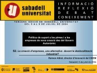 Presentación de PowerPoint - Sabadell Universitat