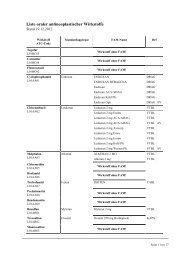 Liste oraler antineoplastischer Wirkstoffe