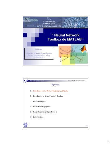 “ Neural Network Toolbox de MATLAB” - Facultad de Ciencias de la ...