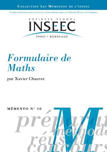 Formulaire de Maths - Département de Mathématiques d'Orsay