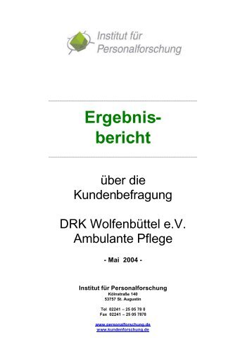 Ergebnisbericht - DRK-Kreisverband Wolfenbüttel