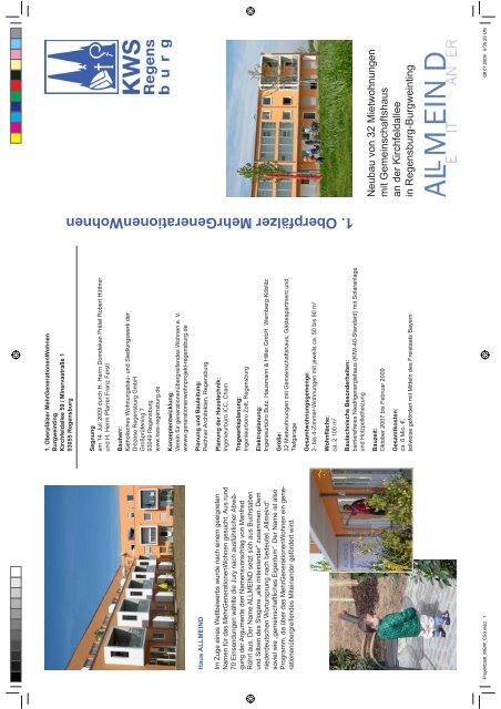Allmeind Projektblatt - KWS Regensburg