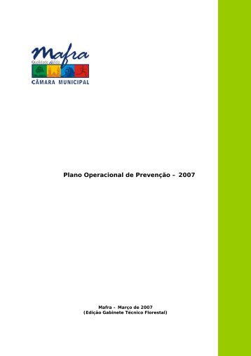 Plano Operacional de Prevenção – 2007 - Câmara Municipal de Mafra