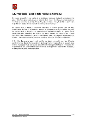 11. Producció i gestió dels residus a Santanyí - Ajuntament de ...