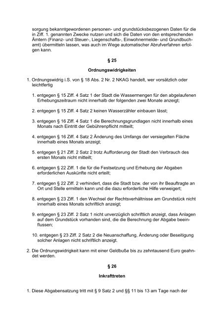 Abwasserbeseitigungsabgabensatzung - Stadt Laatzen