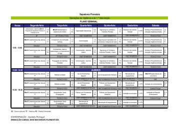 Horas Operações de Vigilância e de 1.ª Intervenção Sapadores ...