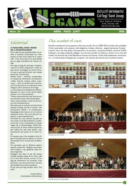 Revista Lligams 35 – Juny 2006 - Col·legi Sant Josep