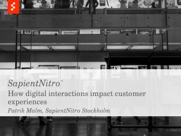 SapientNitro Sales Deck - Adobe Enterprise TV